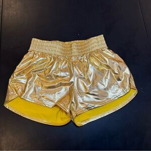 Azarhia metallic gold girls shorts size 12